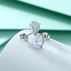 925 Silver Pear Zirconia Studs