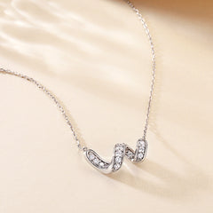 S925 Silver Initial Letter Necklace