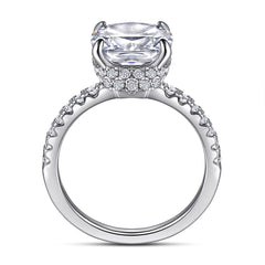 S925 3.5ct CZ Cushion Ring - Micro-Pavé