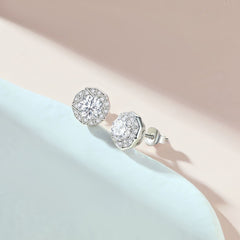 S925 CZ Stud Earrings - Luxe Silver Jewelry