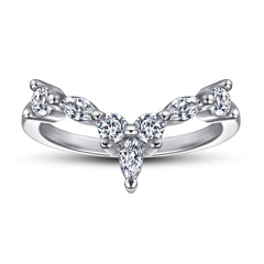S925 V-Shaped Crown Ring - Statement Index Finger Jewelry