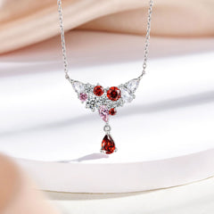 S925 Silver Color Zircon Pendant Necklace