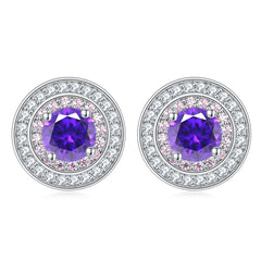 925 Silver Micro-Pavé Circle Studs