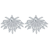 S925 Full CZ Studs - Luxe Silver Earrings