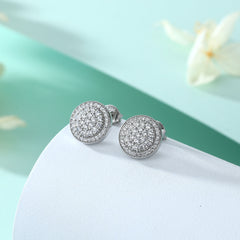 925 Silver Round Zirconia Studs