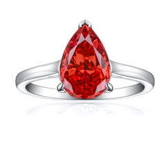 925 Silver 4ct Teardrop Ice Halo Ring