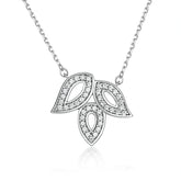 S925 Silver Clover Leaf Pendant Necklace