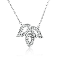 S925 Silver Clover Leaf Pendant Necklace