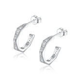 S925 Silver CC Zircon Stud Earrings