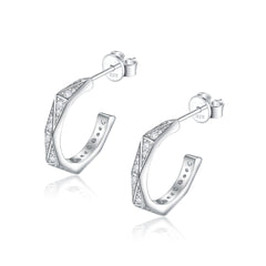 S925 Silver CC Zircon Stud Earrings