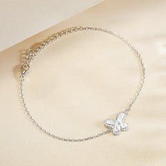 S925 Bow Butterfly Bracelet - Trendy Silver Jewelry