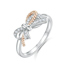 925 Silver Earrings Ring Twist Necklace Bow Bracelet