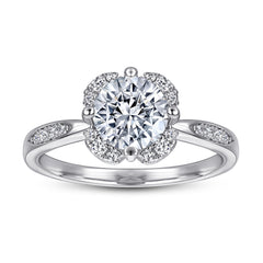 S925 Silver 1ct CZ Floral Ring - Minimalist Luxury