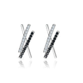S925 Silver X Letter Stud Earrings