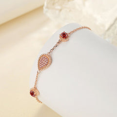 S925 Rose Gold Teardrop Bracelet - Trendy Jewelry