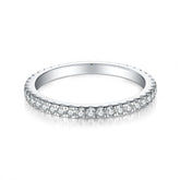 Stackable Ring - Cartier-Style Pavé Band with Cubic Zirconia