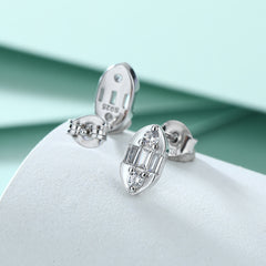 925 Silver Oval Minimalist Studs