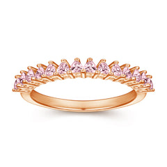 925 Silver Heart Row Ring