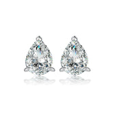 925 Silver Pear Zirconia Studs