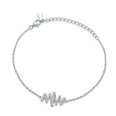 S925 Letter Bracelet - Trendy Silver Jewelry