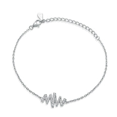 S925 Letter Bracelet - Trendy Silver Jewelry