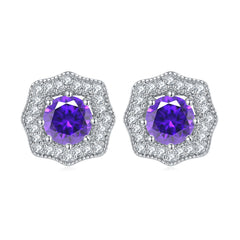 925 Silver Star Flower Studs