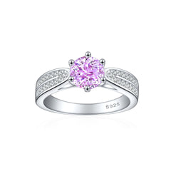 925 Silver 1.2ct Round Ice Halo Ring