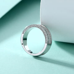 925 Silver Full Pavé Wedding Band