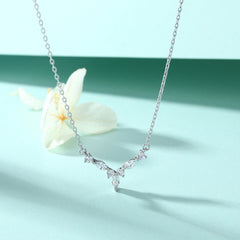 S925 Silver Crystal Accent Zircon Choker Necklace