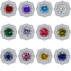 925 Silver Star Flower Studs