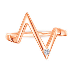 925 Silver ECG Geometric Ring