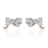 S925 Silver Bow Stud Earrings