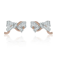 S925 Silver Bow Stud Earrings
