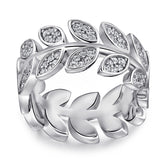925 Silver Leaf Wrap Ring