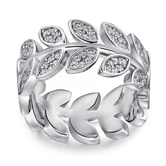 925 Silver Leaf Wrap Ring