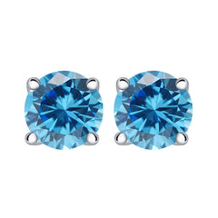 925 Silver Round Solitaire Zirconia Studs