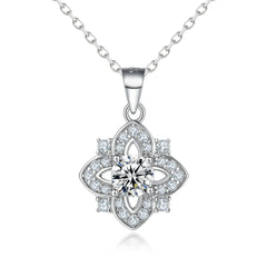 S925 Silver Star Clover Necklace