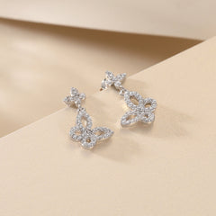 S925 Silver Butterfly Dangle Earrings
