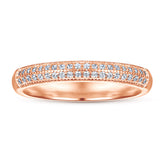 925 Silver Rose Gold Plated CZ Ring