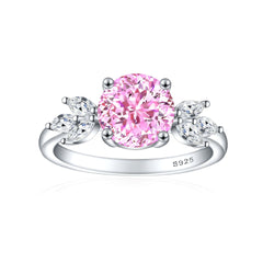 925 Silver 2ct Flame Ice Engagement Ring