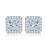 925 Silver Square Prong Zirconia