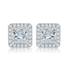 925 Silver Square Prong Zirconia