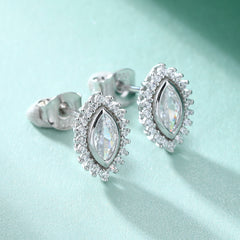 S925 Sunflower CZ Earrings - Vintage Silver Jewelry