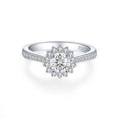 925 Silver Sunflower Wedding Band