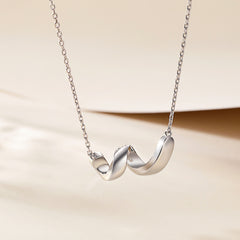 S925 Silver Initial Letter Necklace
