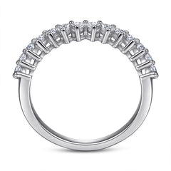 925 Silver Heart Row Ring