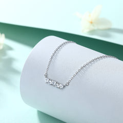 S925 Silver Heart Zircon Choker Necklace