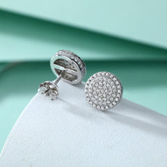 S925 Silver Full Cut Zircon Studs