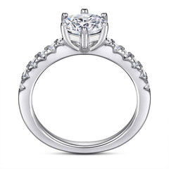 925 Silver Six-Prong Solitaire