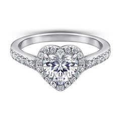 925 Silver Heart Ring Heart Earrings Beating Heart Necklace